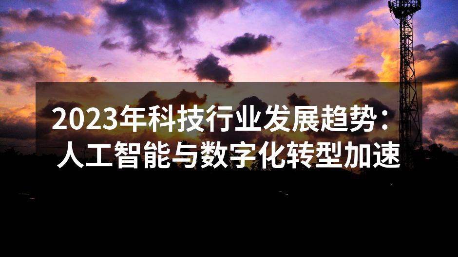 2023年科技行业发展趋势：人工智能与数字化转型加速